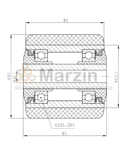 GALET VULKOLLAN®  85/080/085/12 AR EP