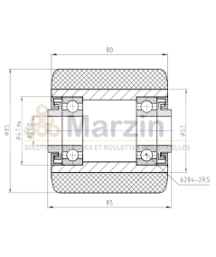GALET VULKOLLAN®  85/080/085/20 AR CR