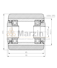 GALET VULKOLLAN®  85/085/090/25 AR EP