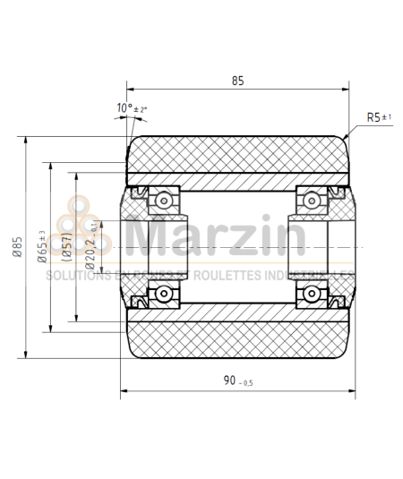 GALET VULKOLLAN®  85/085/090/20 AR EP