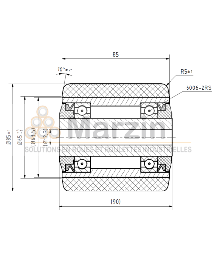 GALET VULKOLLAN®  85/085/090/12 AR EP