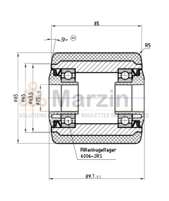 GALET VULKOLLAN®  85/085/089.7/25 AR EP