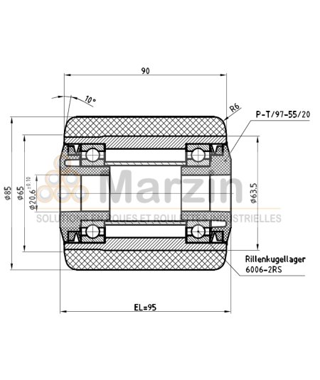 GALET VULKOLLAN®  85/090/095/20 AR EP