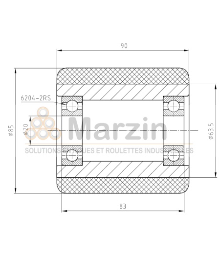 GALET VULKOLLAN®  85/090/083/20 AR