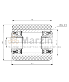 GALET VULKOLLAN®  85/095/100/25 AR EP