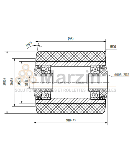 GALET VULKOLLAN®  85/095/100/17 AR EP