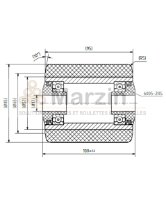 GALET VULKOLLAN®  85/095/100/17 AR EP
