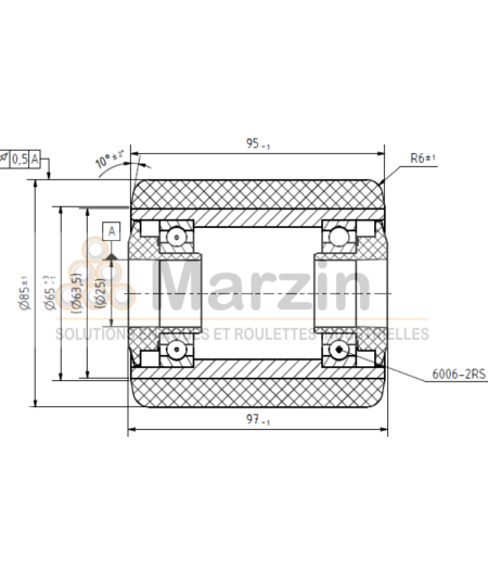 GALET VULKOLLAN®  85/095/097/25 AR EP