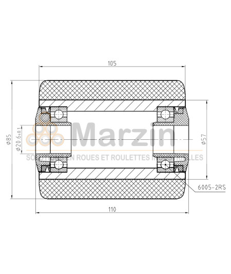GALET VULKOLLAN®  85/105/110/20 AR EP 
