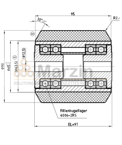 GALET VULKOLLAN®  90/095/5/12,5 AR BA 95 SH