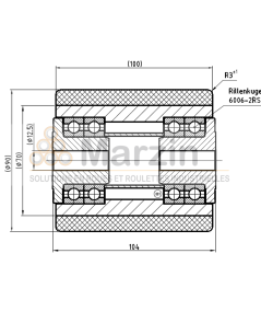 GALET VULKOLLAN®  90/100/104/12.5 AR BA 95 SH
