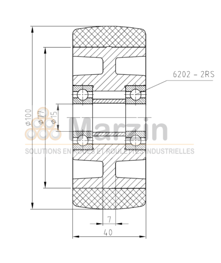 ROUE PEVOPUR®  100/040/040/15 AR