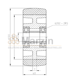 ROUE PEVOPUR®  100/040/040/15 AR