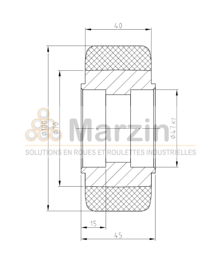 ROUE PEVOPUR®  100/040/045/47x15