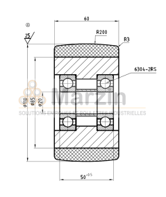 ROUE PEVOPUR®  110/060/085/5/20 B