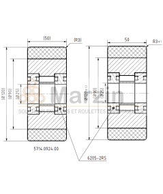 ROUE PEVOPUR®  120/050/050/25 AR 