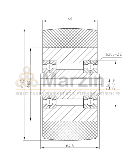 ROUE PEVOPUR®  123/060/080/12,5 AR B