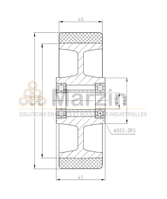 ROUE PEVOPUR®  125/040/045/15 AR