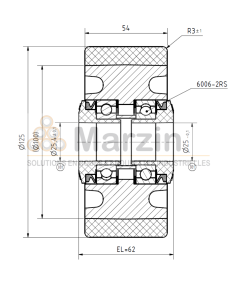 ROUE PEVOPUR®  125/054/062/25 AR EP
