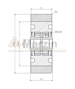 ROUE PEVOPUR®  140/050/053,5/20 AR EP