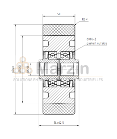 ROUE PEVOPUR®  140/050/062,5/20 AR EP