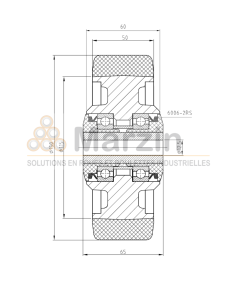 ROUE PEVOPUR®  150/050/065/12 AR EP+PF