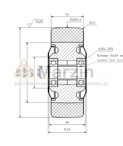 ROUE PEVOPUR®  150/054/20 AR B+PF