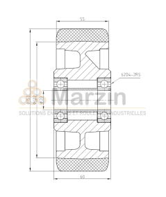 ROUE PEVOPUR®  150/055/122/20 AR