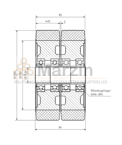 ROUE PEVOPUR®  150/082/5/25.5 (jumelée)