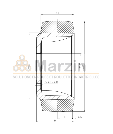 ROUE PEVOPUR®  215/070/159/60-5T
