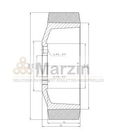 ROUE PEVOPUR®  230/070/185/45-5T