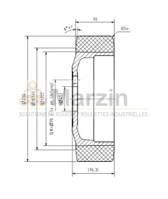 ROUE PEVOPUR®  230/070/185/45H8-5T