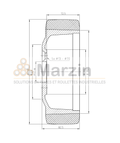 ROUE PEVOPUR®  230/075/182/45-5T