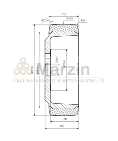 ROUE PEVOPUR®  230/075/185/30-5T B