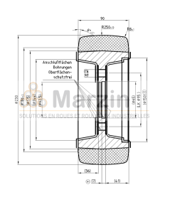 ROUE PEVOPUR®  230/090/175/65-4T