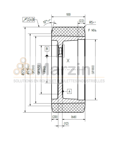 ROUE PEVOPUR®  254/100/210/80-5T