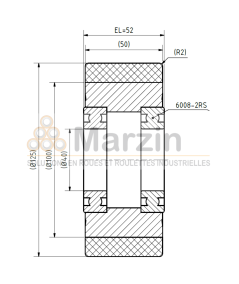 ROUE VULKOLLAN® 125/050/5/40