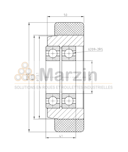 GALET VULKOLLAN®  150/040/050/45 AR