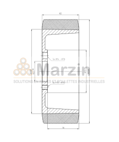 ROUE VULKOLLAN®  230/77/82/180/45-5T