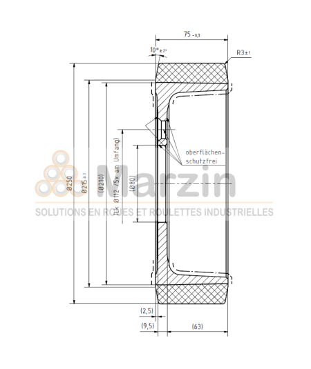 ROUE VULKOLLAN® 250/075/200/80-5T