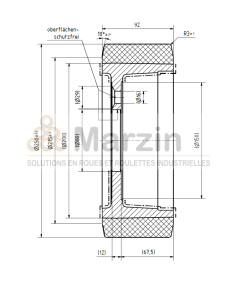 ROUE VULKOLLAN® 250/092/200/80-5T
