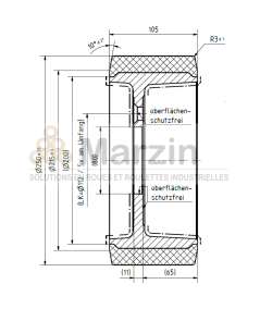 ROUE VULKOLLAN® 250/105/190/80-5T
