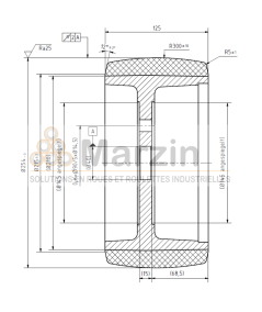ROUE VULKOLLAN® 254/125/210/40-5T