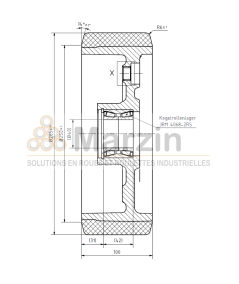ROUE VULKOLLAN® 285/100/245/3/40 AR AF