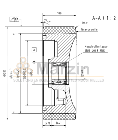 ROUE VULKOLLAN® 285/100/245/6/40 AR AF