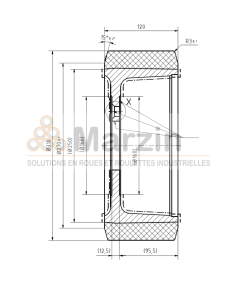 ROUE VULKOLLAN® 310/120/250/80-7T