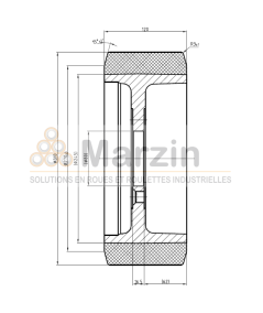 ROUE VULKOLLAN® 310/120/245/80-5T