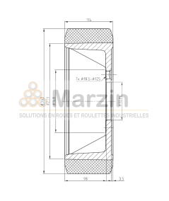 ROUE VULKOLLAN® 343/114/276/90F8-7T