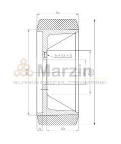 ROUE VULKOLLAN® 343/135/278/80-7T