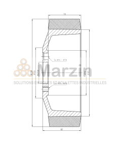 ROUE TRACTOTHAN® 230/070/185/45-5T